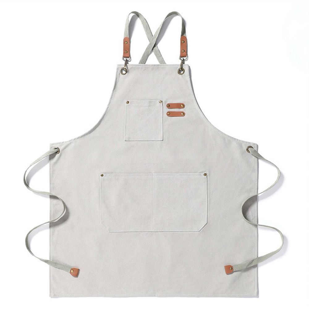 Water Proof Thickened Canvas Apron Oil Proof Fashion Adult Apron  Restaurant