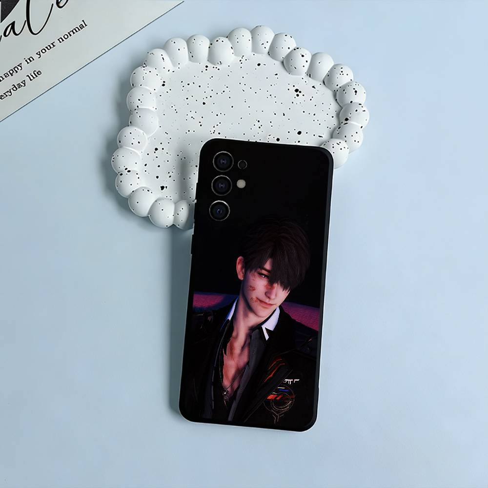 C-C-aleb-love-deep- s--space Soft Silicone Case for Samsung S25, S24, S21, S22, S23, S30, Ultra, S20, Plus, FE, Lite-Black