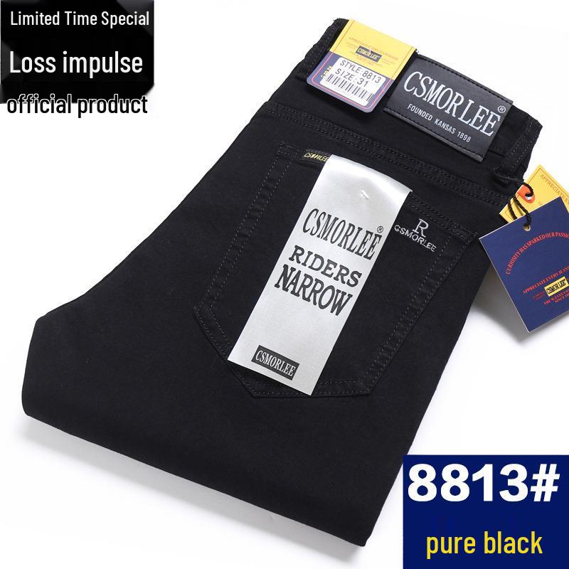 CSMOR LEE Herren Retro Stretch Straight-Leg Jeans - Herbst Locker Geschnittene Vielseitige Hose