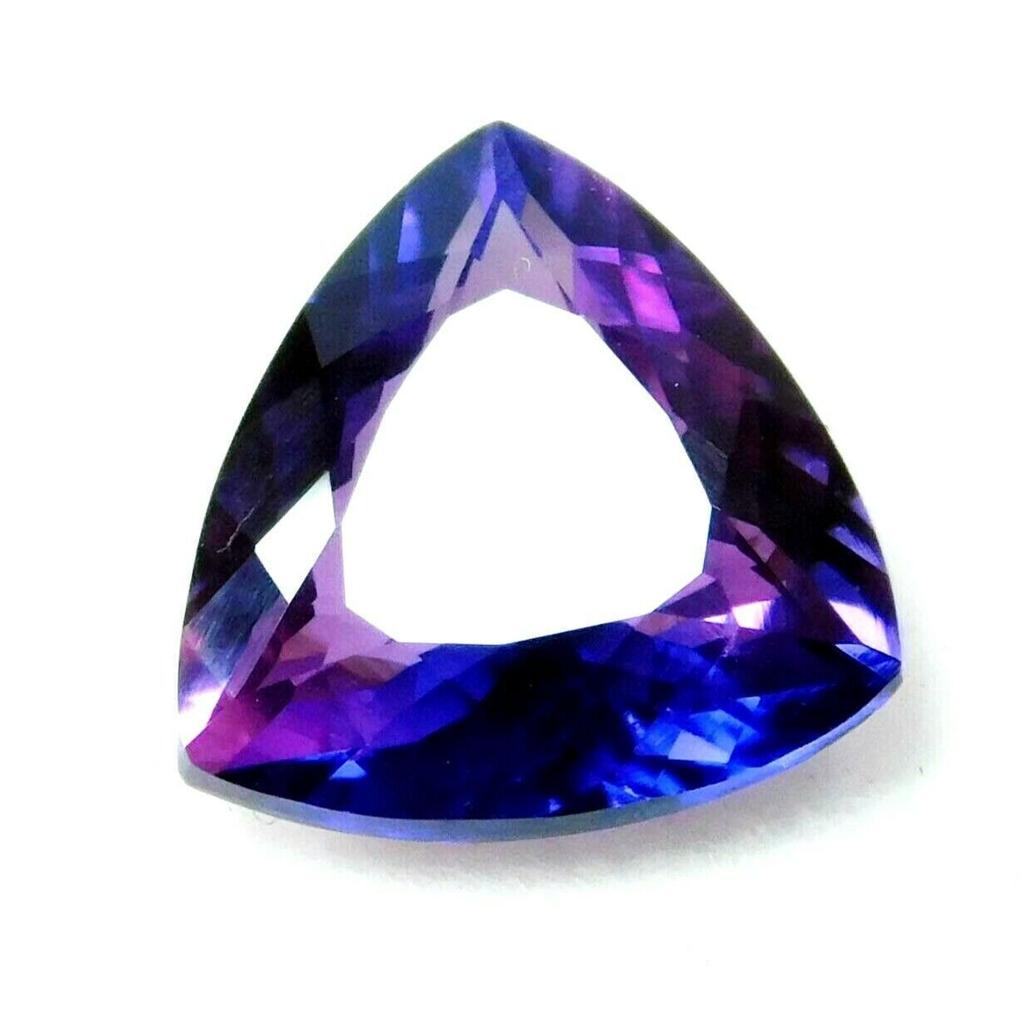 Natural Purple Tanzanite Loose Gemstone 4.80 Ct Blue Trillion Cut for Jewelry Making and Crafts