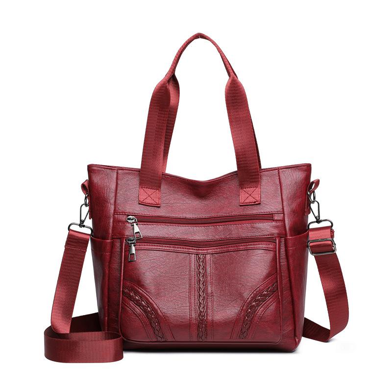 Large Capacity Multi-Function Bag Women's Shoulder Handbag Vintage Commuter Tote Bag Multi-Compartment Crossbody Bag
