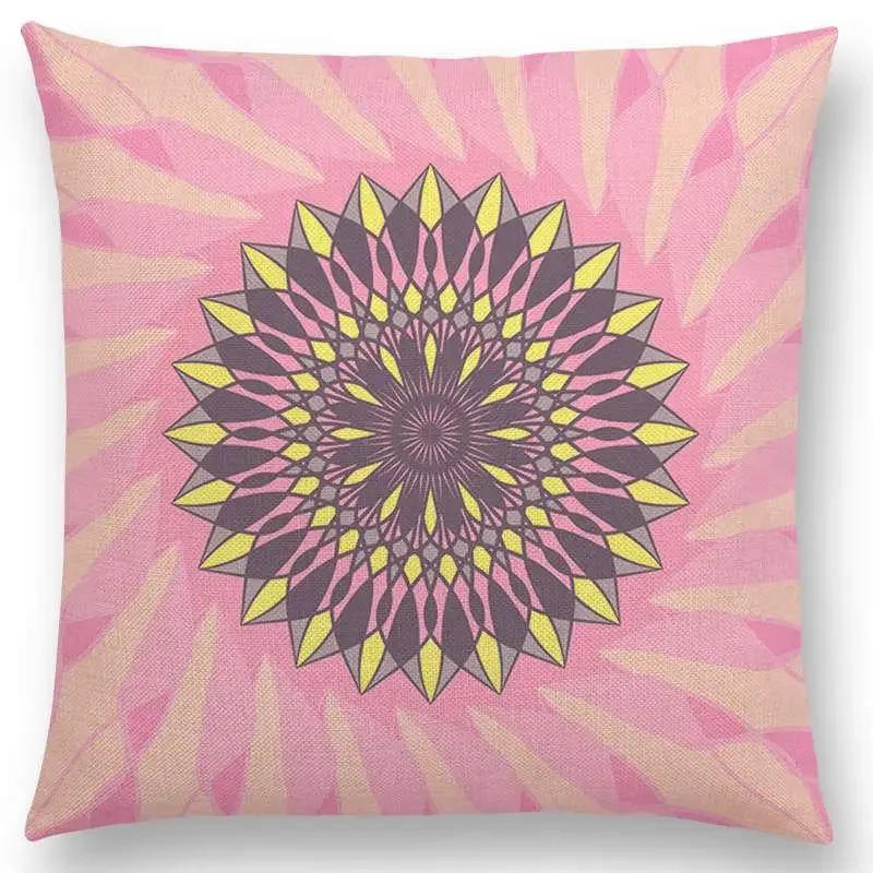 Newest Floral Sofa Pillow Case Geometric Landscape Tropical Joy Mandala Flowers Squares Arrow Cushion Cover