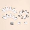 Leopard Print Press On Nails, Short Square Glue On Nails, Glossy Fake Nails For Women And Girls, 24 Pcs