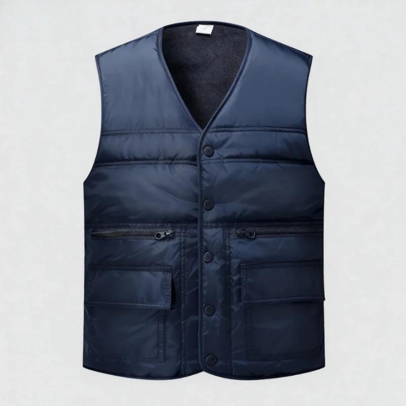 Autumn and Winter New Men's Thick Velvet Vest, Sleeveless Vest,Comfortable and High-quality Warm Casual Jacket,Men's Jacket