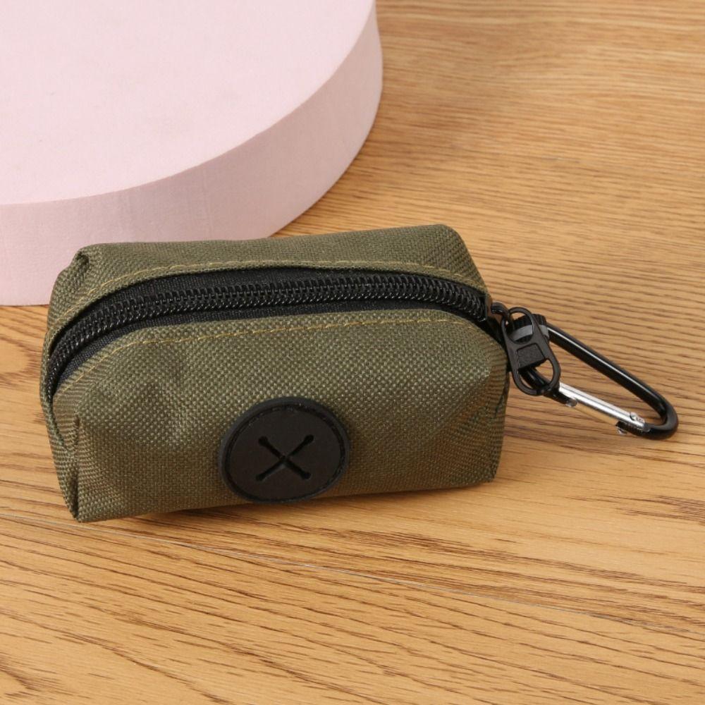 with Carabiner Clip Dog Poop Bag Holder Portable Animal Waste Collection Pouch  Walking