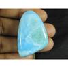 24X37X5MM Natural Blue Larimar Fancy Shape Cabochon Loose Gemstone 53Cts. LR-80