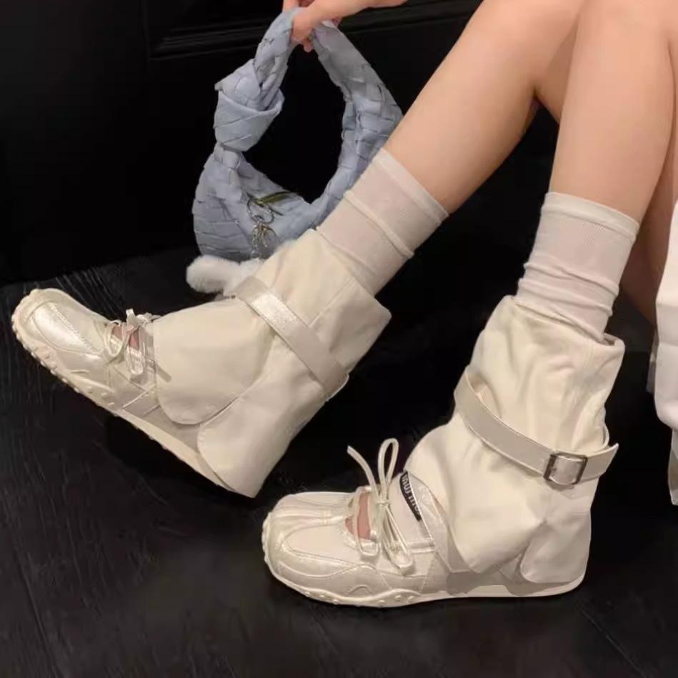 Pants, thick-soled German training shoes women's 2025 new summer casual Forrest Gump Mary Jane single shoes sports cool boots short boots