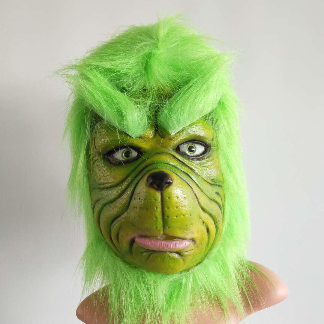 

Рукавиці з зеленого хутра Грінча та набір різдвяної маски для кумедної рольової гри Санти