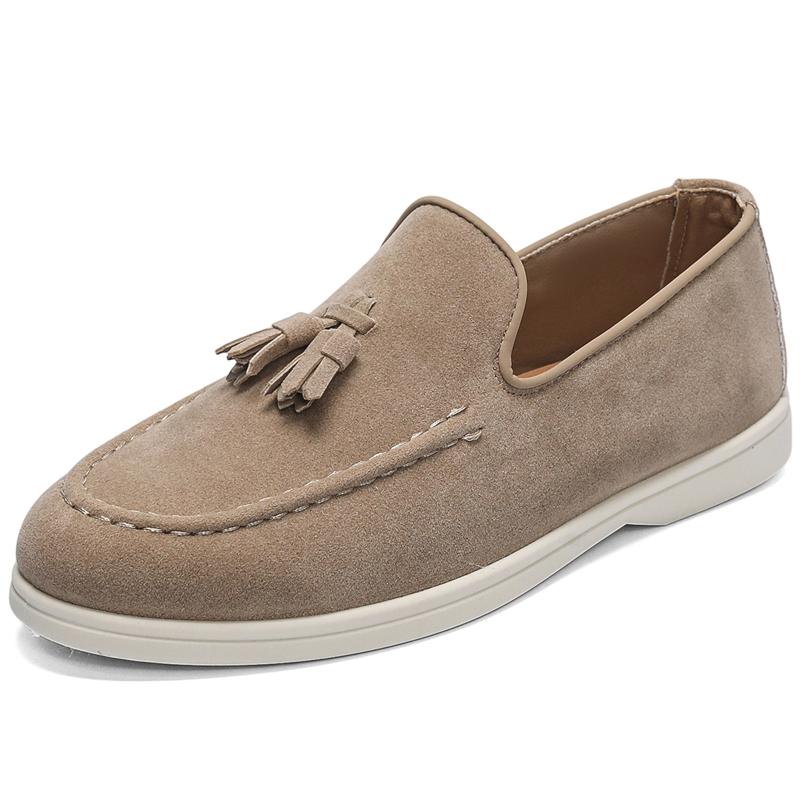 Fashion Suede Leather Loafers Luxury Mens Casual Shoes Business Shoes Soft Male Driving Shoe Comfortable Moccasins Plus Size Men Shoes
