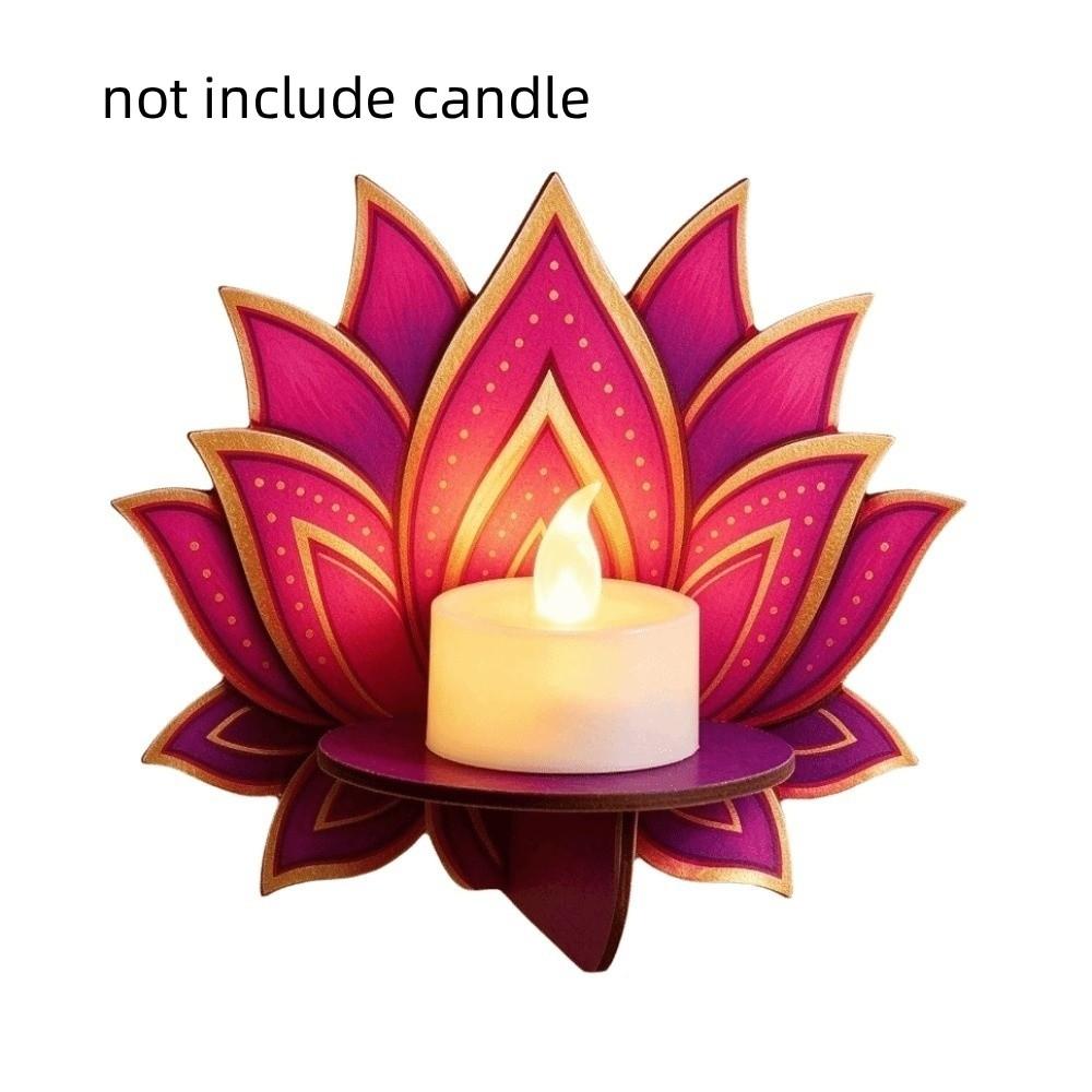 India Pray Girl Wall Storage Rack Lotus Flower Wall Display Stand Decorative Wall Decor Home