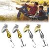 2pcs Fishing Spoons Metal Lures with Hook Rotating Hard Fishing Lures Fishing Sequins Baits for Trout Spinner Baits