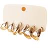 6Pcs Stylish C Type Water Drop Droplet Earrings Acrylic Ear Rings Fashion Statement Jewelry for Parties and Casual Wear