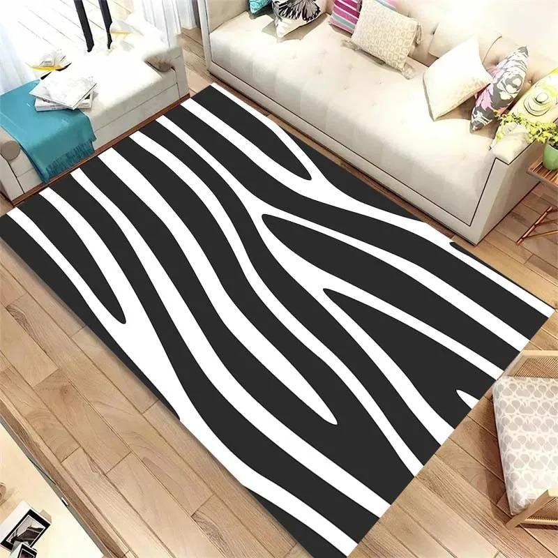 Zebra Stripes Colorful Pattern Floor Mats Door Front Decoration Home Living Room Floor Mats