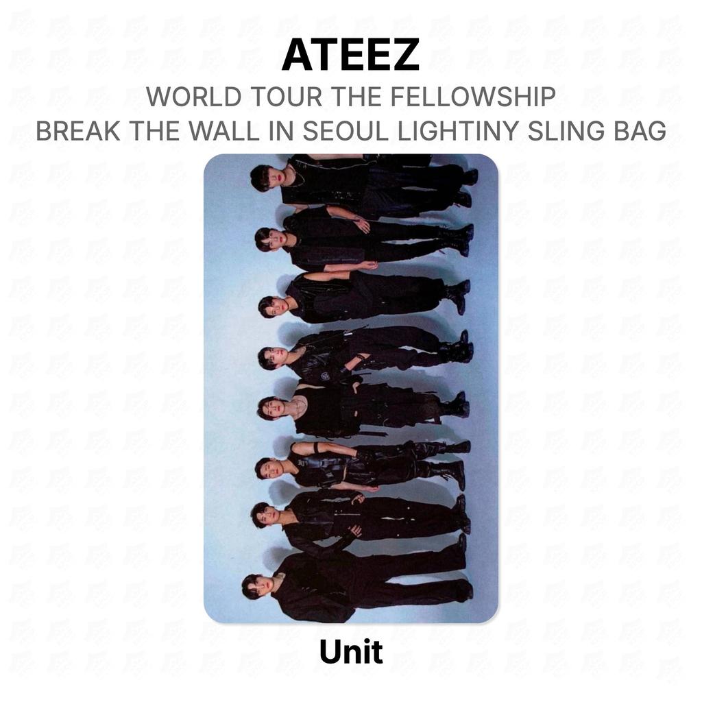ATEEZ Unit ATEEZ WORLD TOUR THE FELLOWSHIP : BREAK THE WALL IN SEOUL LIGHTINY SLING BAG Official Photocard