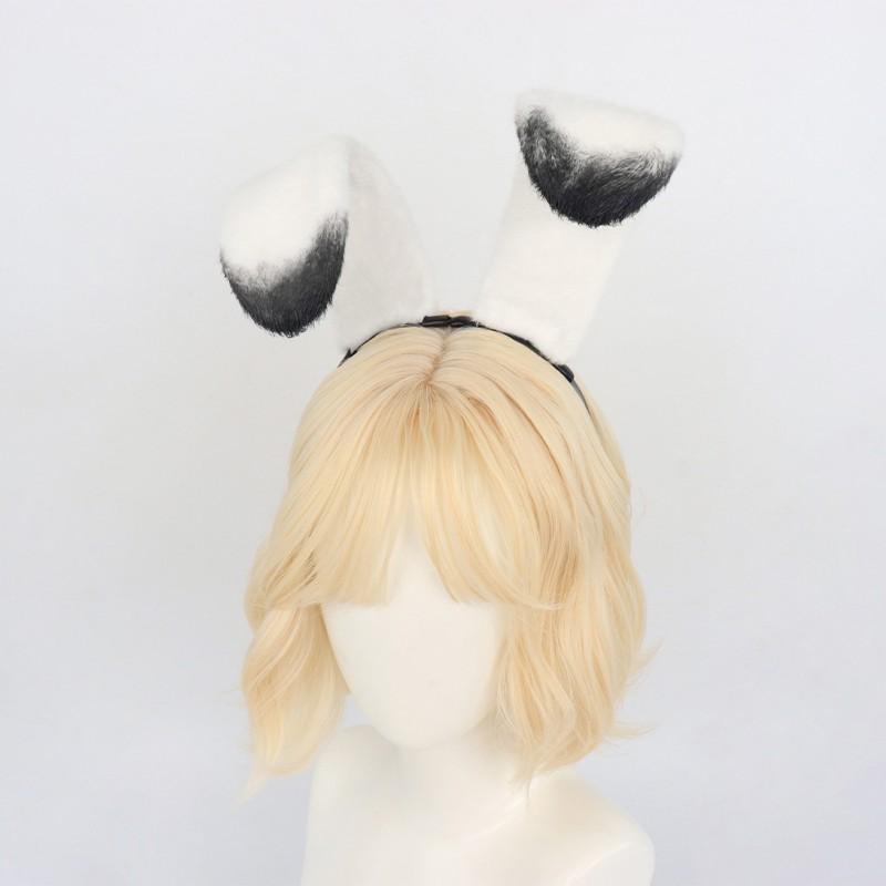 Fluffy Rabbit Ear Headband Cosplay Accessory Anime Conventions Cute Animal Ears Hair Hoop Women Men