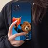 Cute P-Paddington B-BearS Black TPU Phone Case For Iphone17 Air 16 15 14 13 12 Pro 11 Pro Max Plus Protective Cover Case