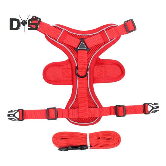 Cat Harness And Leash Reflective Strips Jacket Breathable Adjustable Vest Harness Escape Proof Easy Control Leash for Cats