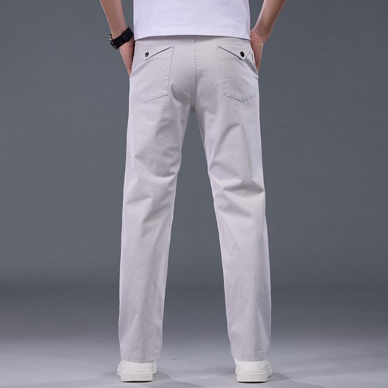 JYL Men's Flexible Business Pants Wide and Straight Style General Youth