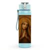1PC Long Hair Lady Portrait Art Print 750ml Color Plastic Sports Water Bottle Leakproof Flip Straw Lid Suitable for Sports Office Home Use