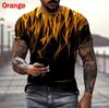 Letní Ležérní Hip Hop Streetwear Nové pánské tričko 3D Flame