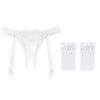 Sexy Black Silk Suspenders Integrated Lace Crotch Pants Mood Ultra-thin Knee White Stockings Uniform Temptation Garter