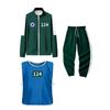 3 Pcs/Set Cosplay Costume Zip-up Sweatshirt Jacket Drawstring Pants with Vest Korean Game Tracksuit Set for Women Men Sports Running Gym