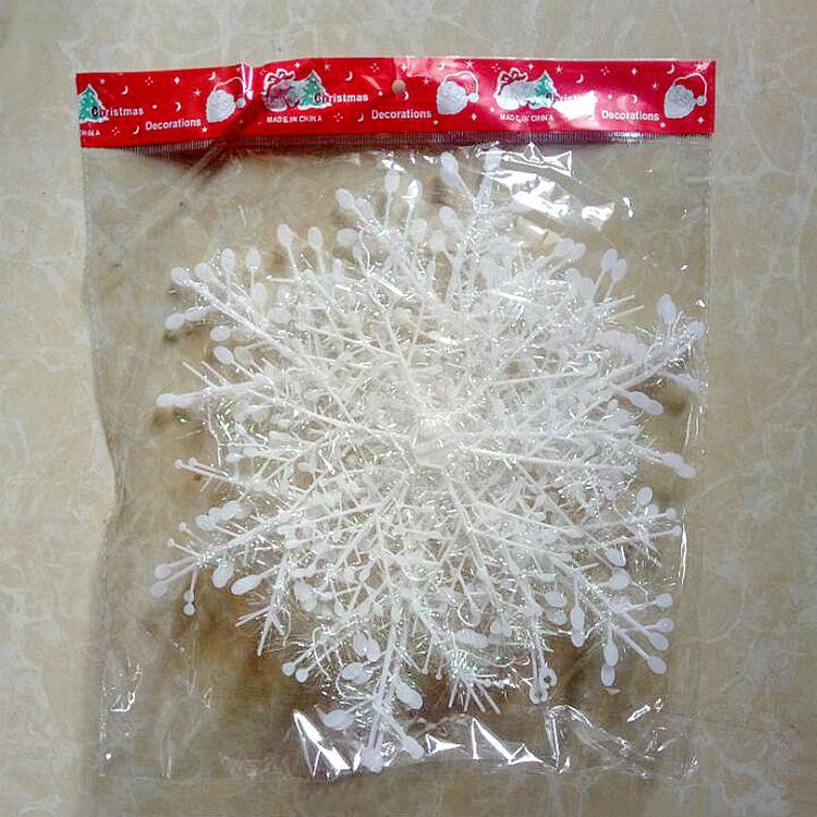 Festive Chenille Wire-Wrapped Snowflake Ornaments for Christmas Tree Decoration