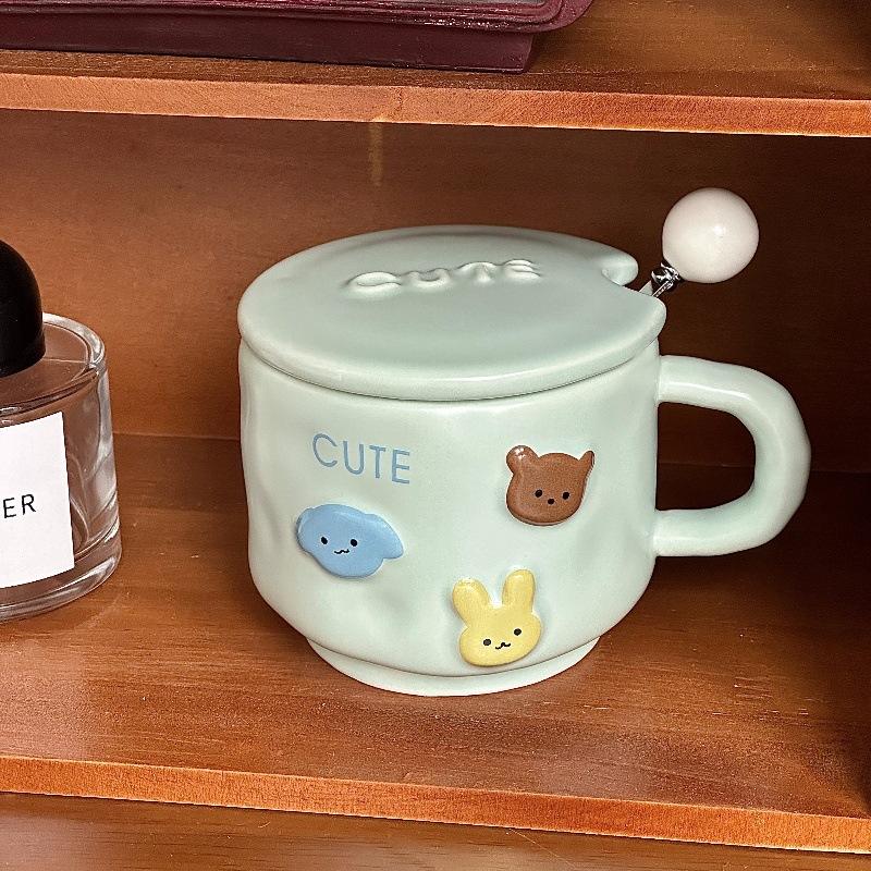 Hochwertige Cartoon-Tasse für beste Freundin Geburtstagsgeschenk für Mädchen Praktische Keramiktasse Frau Geschenk Souvenir