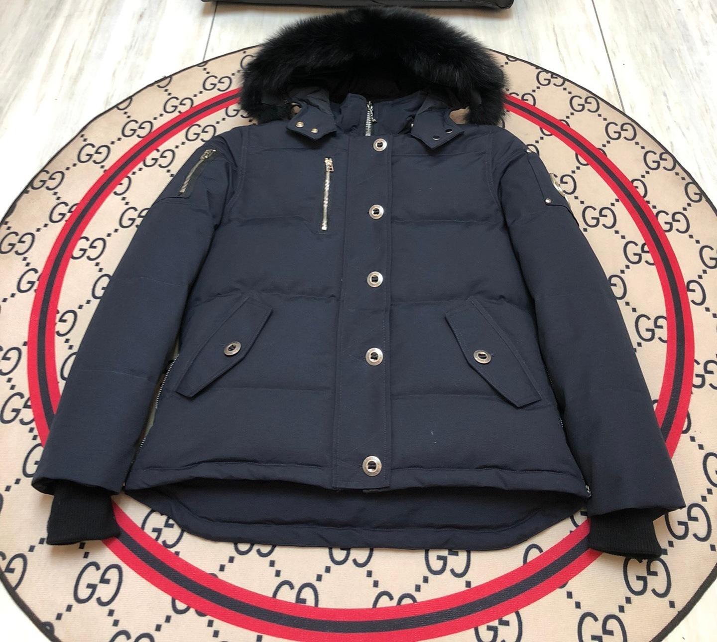 Межгосударственная пуховая куртка: Унисекс, средняя длина, стиль серебристой лисы Extra Large