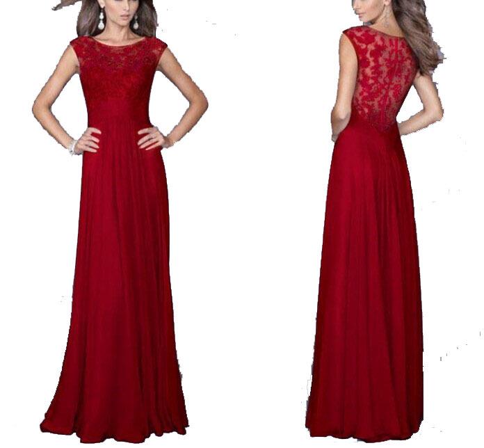 

2025 European & American Slim-fit Evening Gown – Light Blue Lace Patchwork Chiffon, Back Zipper, 10 Colors Available Extra Large