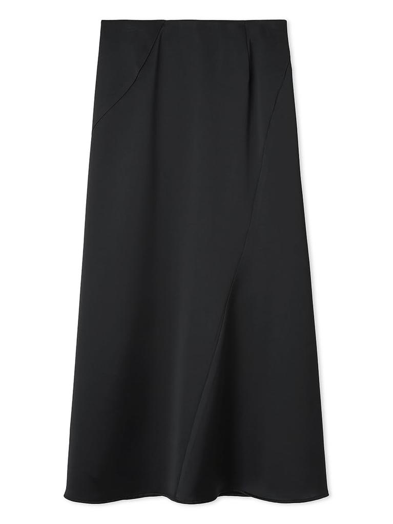 FRAY Satin Narrow Skirt FWFS254123 BLK 1 I.D.