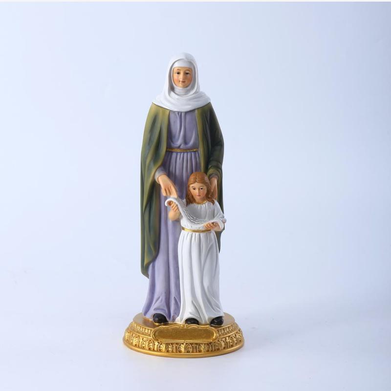 8 Zoll Heilige Anna mit Maria Religiöse Renaissance Figur Statue Wohndekoration Christliche Heilige Statue