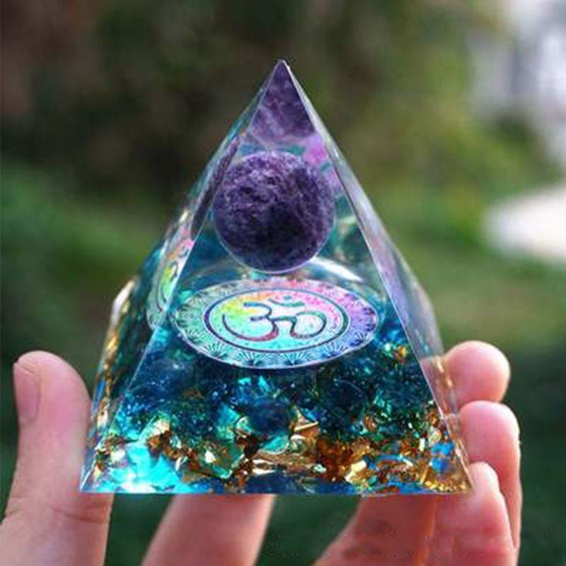 Energy Orgonite Chakra Pyramid Aura Divination Yoga Meditation Ornaments Craft