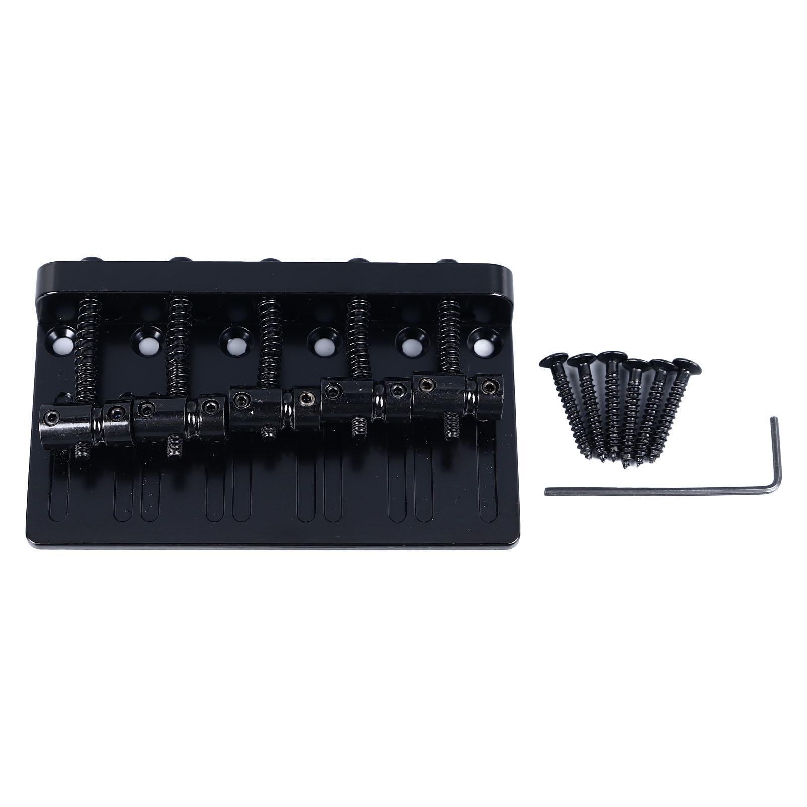 

Electric Bass Bridge 5 String Bass Saddle Bridge Thickened Tailpiece Bridge Replacement with Screws серебряный