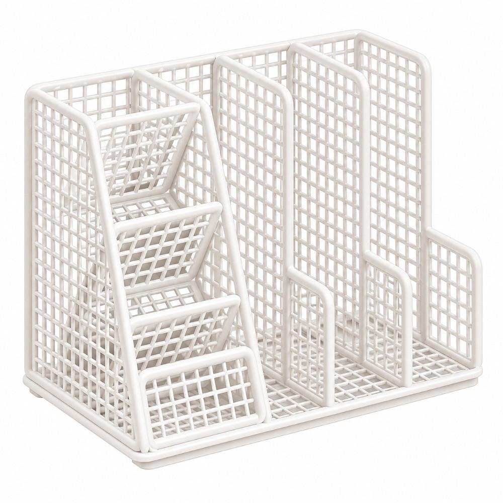 Multipurpose Desktop Book Rack Iron Mesh Standing File Rack Sturdy Document Storage Rack Home