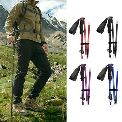 Zusammenklappbarer Trekkingstock mit rutschfestem Griff, hohe Haltbarkeit, längenverstellbar, leichter Wanderstock für Damen und Herren
