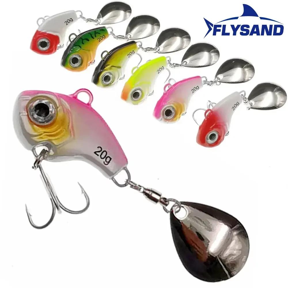 20g Metal Mini VIB Fishing Lure with Spoon Crankbait Vibration Spinner Tackle Pin Fish Hooks Sinking Bait
