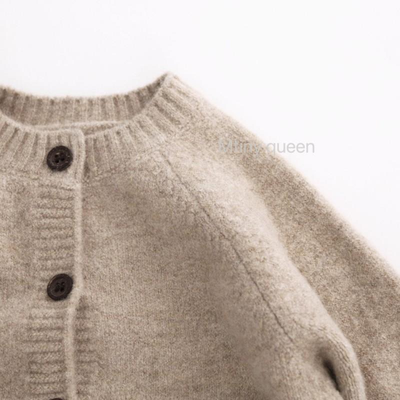 Tiny Queen Kids Wool Blend Cartoon Cardigan Cute Knit Top Boys Girls Winter