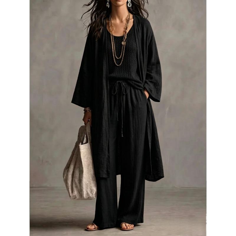 IHUASU Women's Fashion Casual Long Sleeve Spring Autumn Pants Suits Elegant
