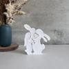 Easter Themed Ornament Mould Flexible Silicone Mold for Rabbit Figurine Decoration Gypsum Mold Jewelry Making Supplies