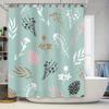 Vintage Floral Bath CurtainWaterproof Print Shower Cover Set for Bathroom Decor In Various Colors Room Deco