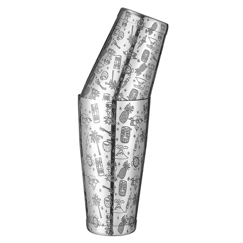 Cocktail Shaker Boston Shaker  2-piece Set  18.6oz Weighted & 25oz Weighted Professional Bartender Bar Tool