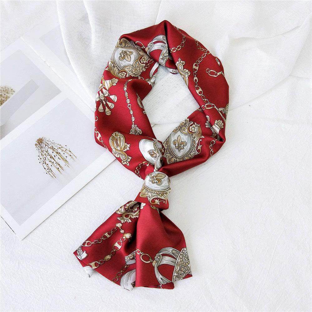 New Scarves Silk Scarves Women'S Spring And Autumn Season Long Decorative Professional Scarves Summer Thin Styles Paired With Shirts Stylish