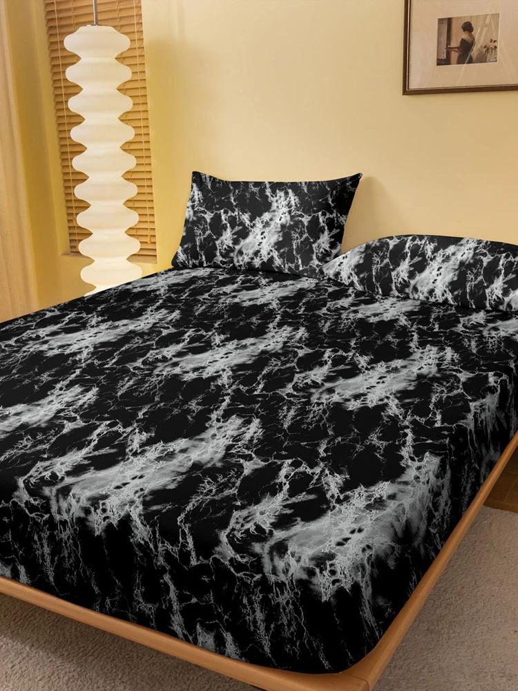 

Four Seasons Men Women Simple Fashion Texture Printing Sanded Bedspread Soft Comfortable Home Bedroom Hotel Decor 50x135cm