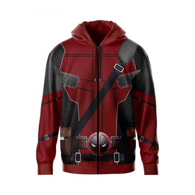 Deadpool Wolverine Cosplay Hoodie Digital Print Unisex Long Sleeve Sweatshirt Fans