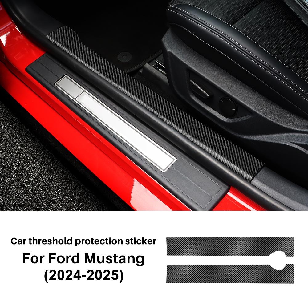 

Для Ford Mustang GT 2025 2025 Порог Двери Защитная Лента от Царапин Полоска Защитная Пленка от Задевания Ногой Аксессуары Наклейки в Салон