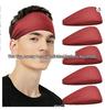 Unisex Elastic Sports & Yoga Headbands, Sweat-Absorbing Cotton Hair Accessories, Solid Colors