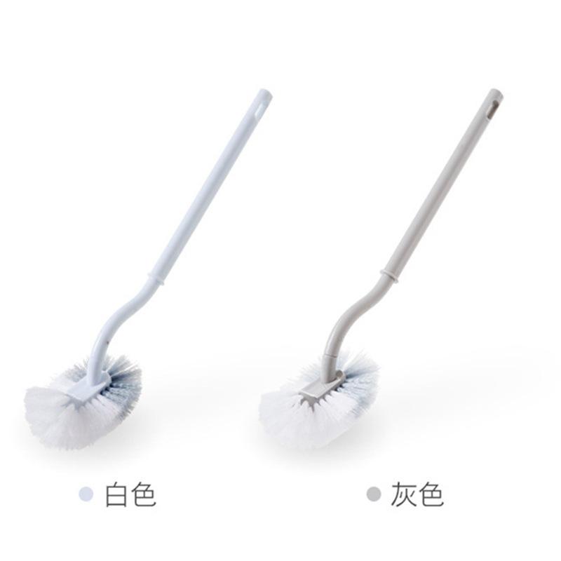 Huisi Bathroom Soft Bristle Cleaning Brush Wall-mounted Elbow Toilet Brush No Dead Ends Long Handle Toilet Brush Toilet Brush