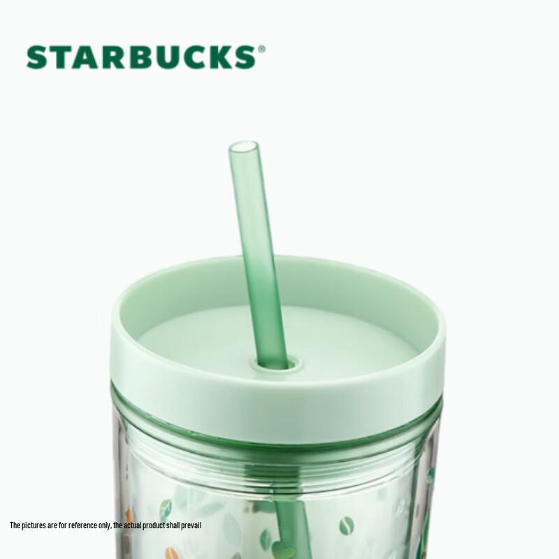 Bicchiere Trasparente Starbucks Green Wilderness con Cannuccia