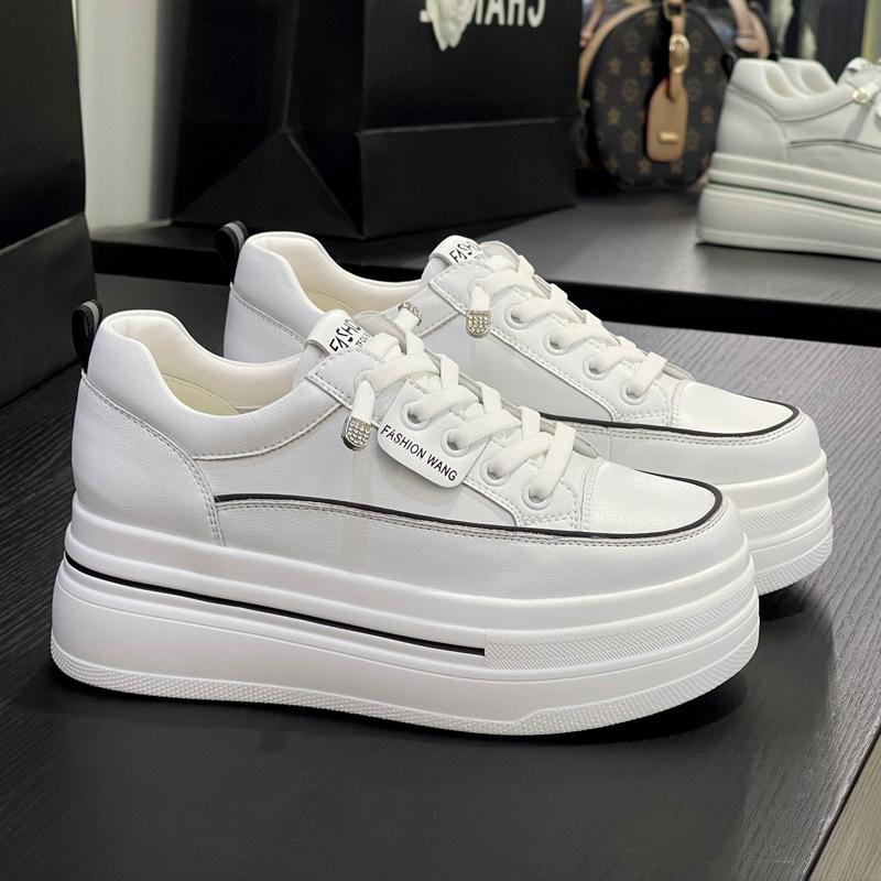 

Leather little white shoes women s summer mesh single shoes muffin platform sports shoes small casual shoes tide 40
